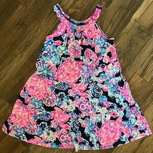Lilly Pulitzer Vibrant Pink and Blue Floral Dress